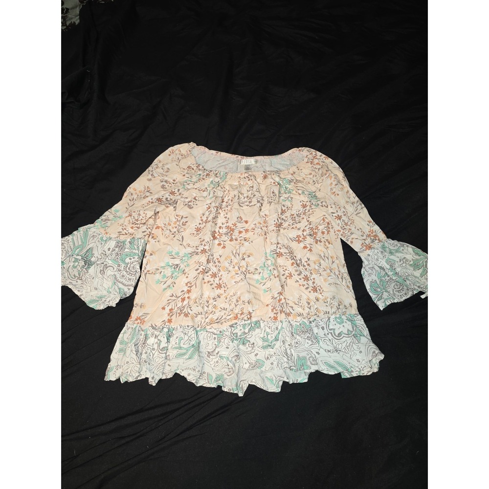 Women's Floral Top By Spense Petite Medium